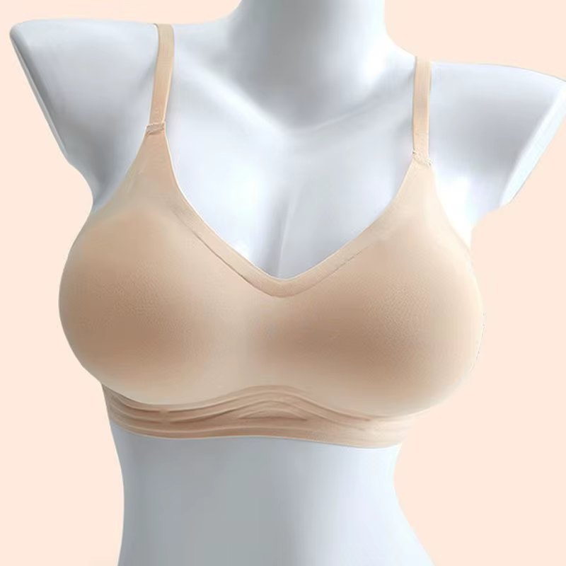 GUUDIA soutien-gorge prothèses mammaires soutien-gorge lisse col en V pour femmes sans couture sans 