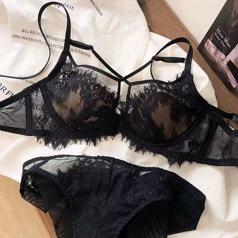 Sous-vêtements en dentelle sexy pour femmes, culotte de soutien-gorge européen, soutien-gorge push-u