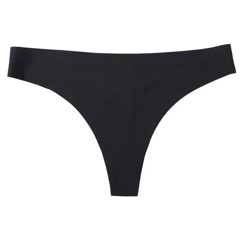 String en soie glacée pour femmes, sous-vêtements sans couture, couleurs acidulées, string taille ba