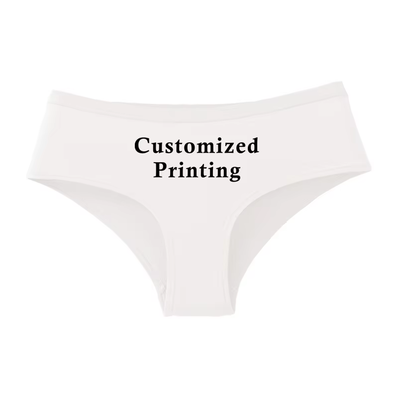 Culottes personnalisées sexy avec logo et textes sur mesure, slips en coton amusants, mignons et sex