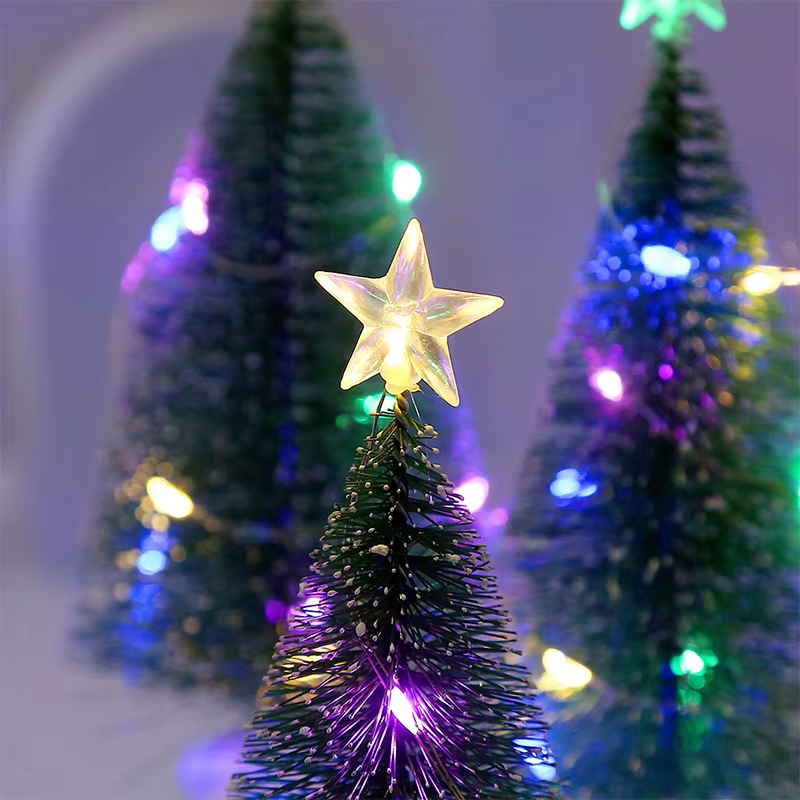 2023 nouveaux mini arbres de Noël lumineux beaux petits arbres de Noël artificiels décorations de bu