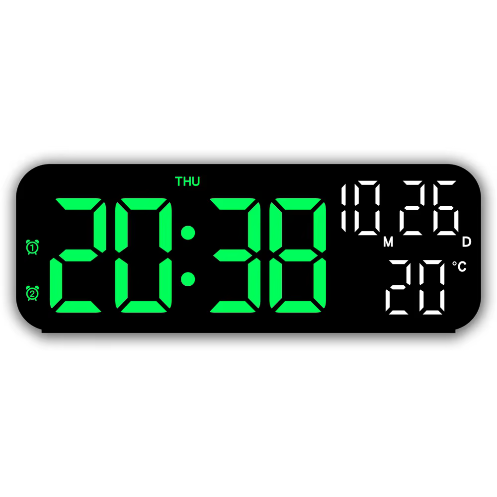 Réveil numérique température et Date affichage de la semaine Mode nuit horloge de Table commande voc