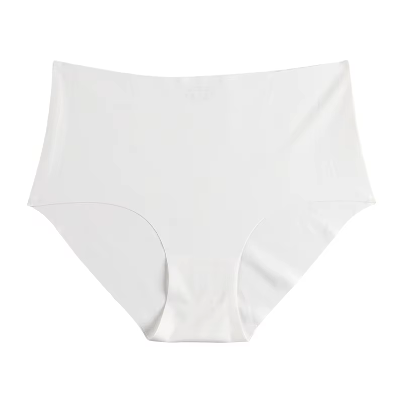 Culotte taille haute sans couture en soie glacée, couverture complète Invisible, sous-vêtements sans