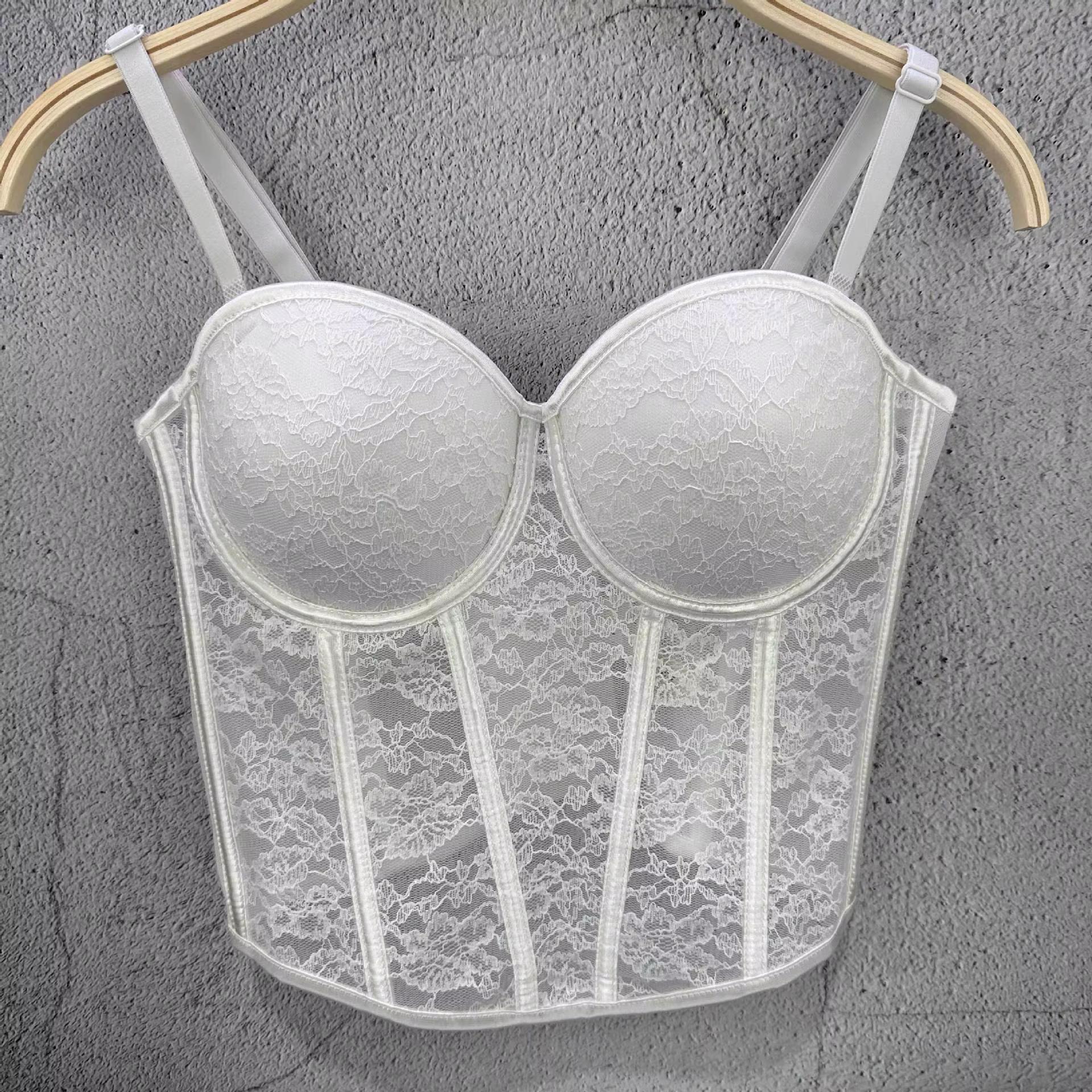 Corset élégant et sexy en dentelle florale pour femme, bustier amincissant pour soirée, haut sculpta