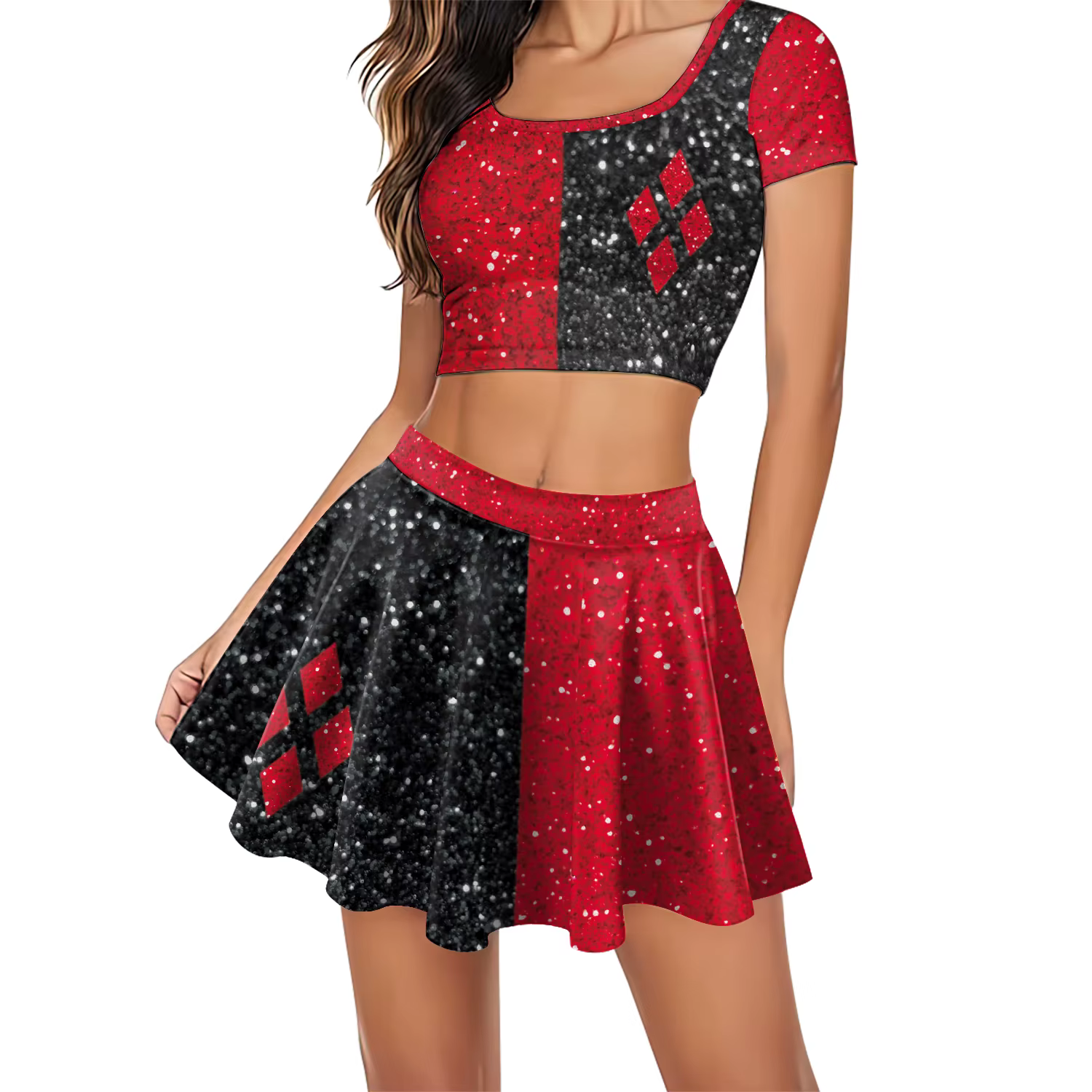 [You're My Secret] Costume de Clown de film Harley pour femmes, Costume de Cosplay de héros Joker, h