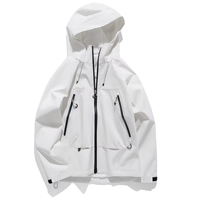 Nu-juin femmes veste courte à glissière automne coupe-vent décontracté à capuche léger imperméable c
