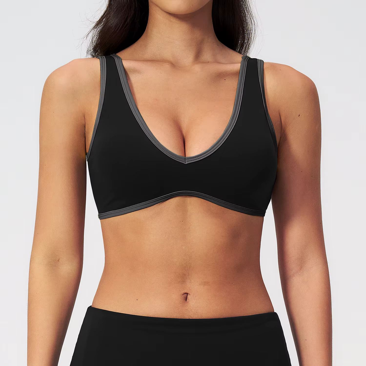 Soutien-gorge de yoga pour femme, sous-vêtement avec dos élégant, anti-choc, crop top, vêtement d'ex