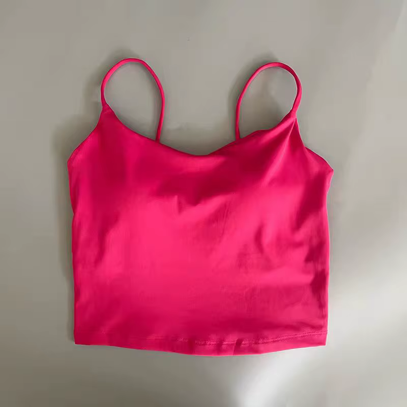 Soutien-gorge de sport sexy effet seconde peau pour femme – Bretelles fines, bonnet monopièce, haut