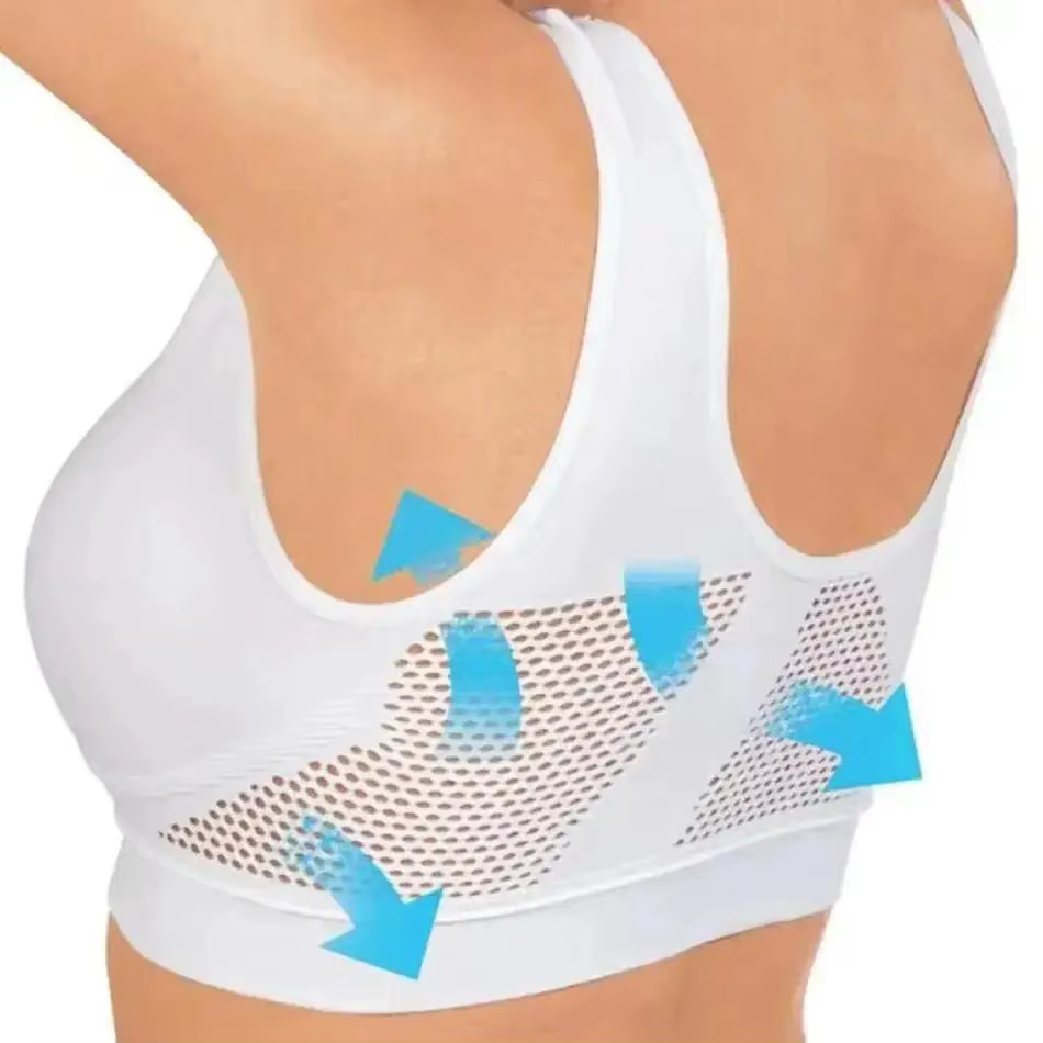 Soutien-gorge de sport respirant pour femmes, 1 pièce, absorbant la sueur, coussinet antichoc, haut