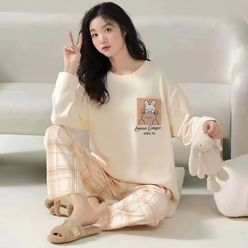 Pyjama deux pièces décontracté pour femme, ensemble de vêtements de nuit confortables, vêtements de 