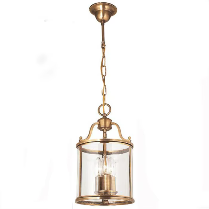 Lustres en cuivre avec cage à oiseaux en verre à souder, hôtel vintage américain corrigé par un coul