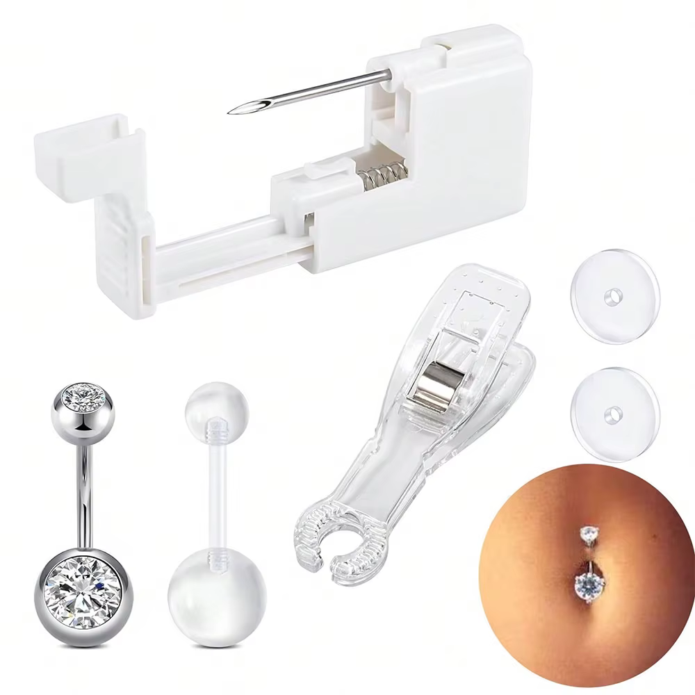 Kit de perçage du nombril, pistolet, Kit de perçage du ventre, pistolet de perçage du nombril, Kit d