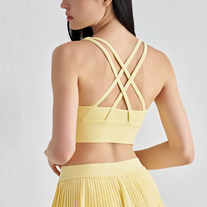 TRY TO BN Soutien-gorge de Yoga pour femmes, en Nylon, respirant, sous-vêtement, haut de Fitness, cr