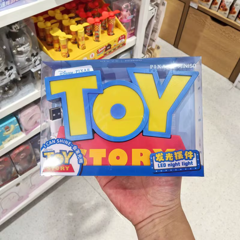 Nouvelle veilleuse LED lumineuse avec logo Disney Toy Story 3D, ornement de bureau, modèle de person