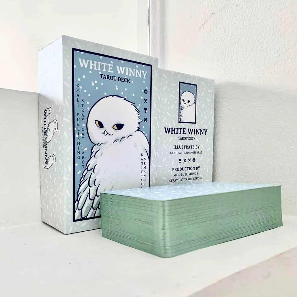 Tarot Winny blanc – Guide de hibou fantaisiste pour les lectures intuitives et l'auto-discovery avec