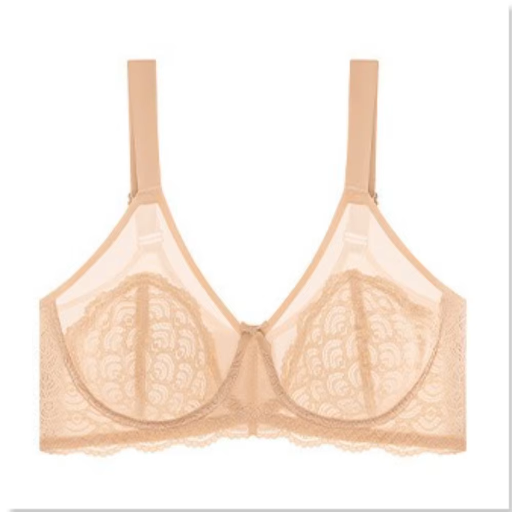 Ultra-mince ventiler Sexy soutiens-gorge dentelle fil à mémoire de forme coton soutien-gorge gratuit
