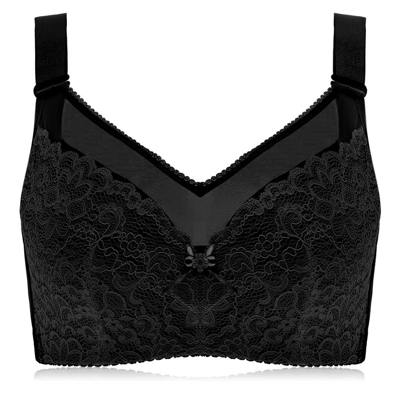 Soutien-gorge en dentelle florale pour femmes, bonnet complet, sans rembourrage, à armatures, 34 36 