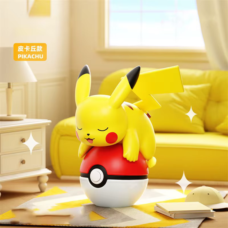 Authentique poupée Pokémon Pikachu veilleuse PSYDUCK CHARMANDER EEVEE, ornement de bureau portable,