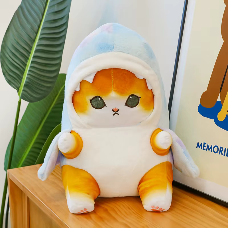 Kawaii requin chat poupée enfants requin en peluche jouet coussin chaton dessin animé corps oreiller