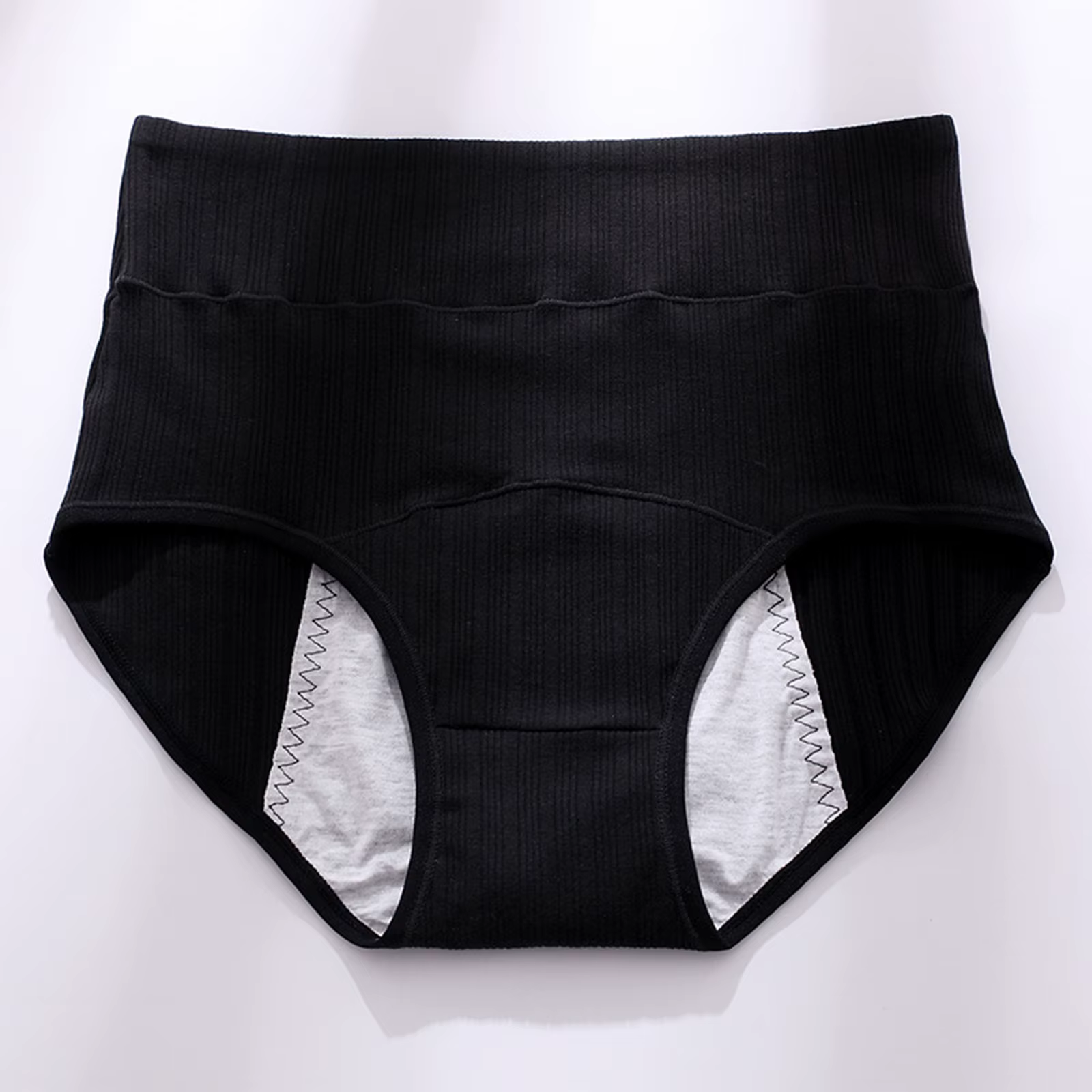 Culottes menstruelles taille haute pour femmes avec poche, respirantes, anti-fuites, grande taille, 