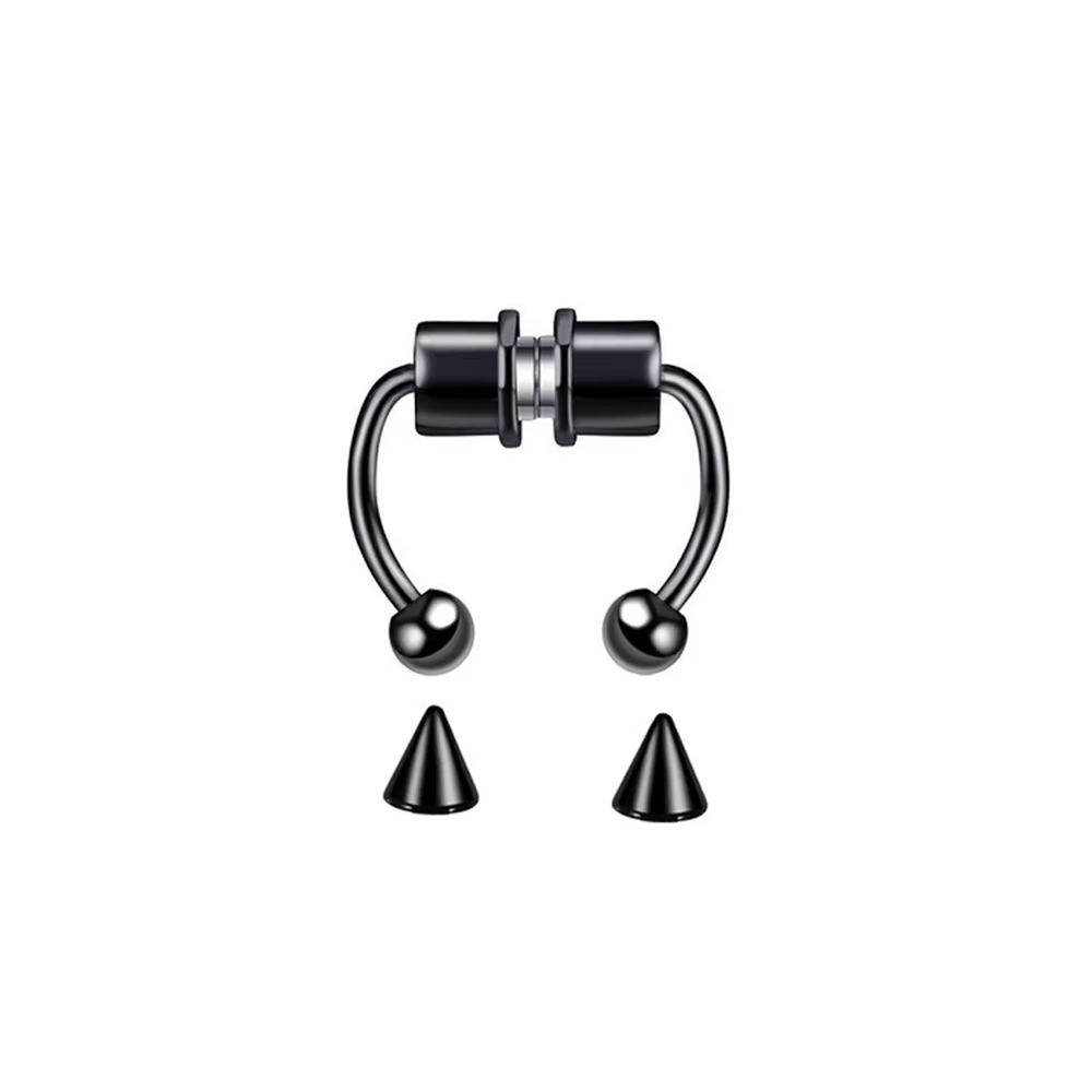 Faux Piercing pour femmes, anneau de nez, cerceau, Septum, Clip de nez, Rock HipHoop, aimant en acie
