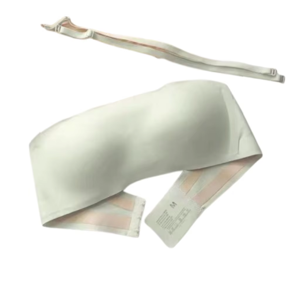 Soutien-gorge en gelée sans bretelles, enveloppé, antidérapant, anneau Non en acier, sous-vêtements