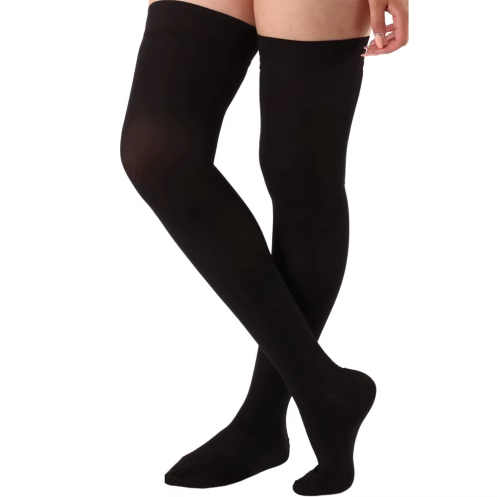 1 paire de bas de compression au-dessus du genou pour femmes et hommes – couverture complète du geno