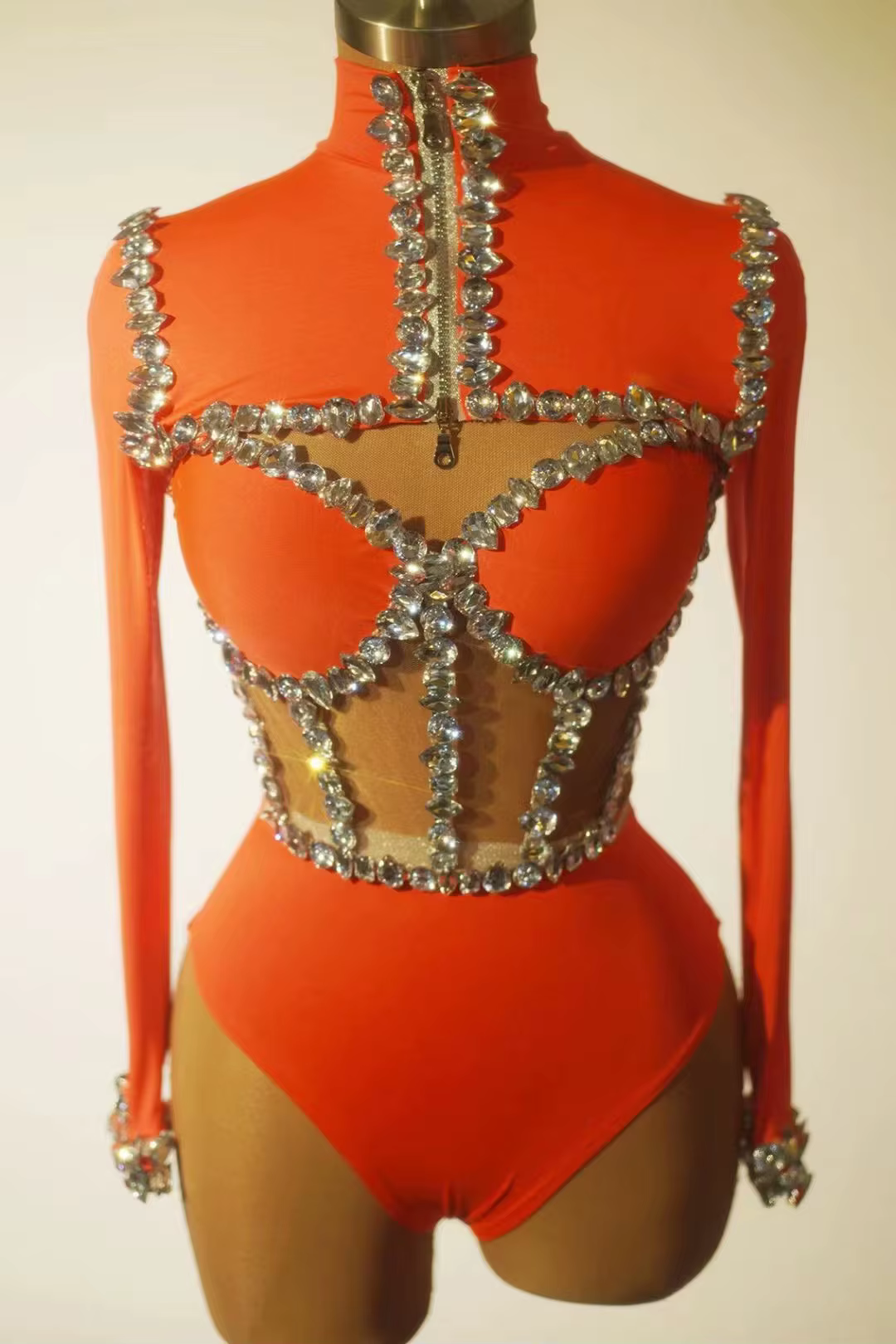 Body à diamants scintillants pour femmes, Costume de danse de Performance Sexy, vêtements de scène d