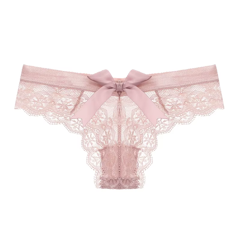 Incroyable femmes Lingerie G String sous-vêtements en dentelle femme nœud Sexy t-back String dame Tr