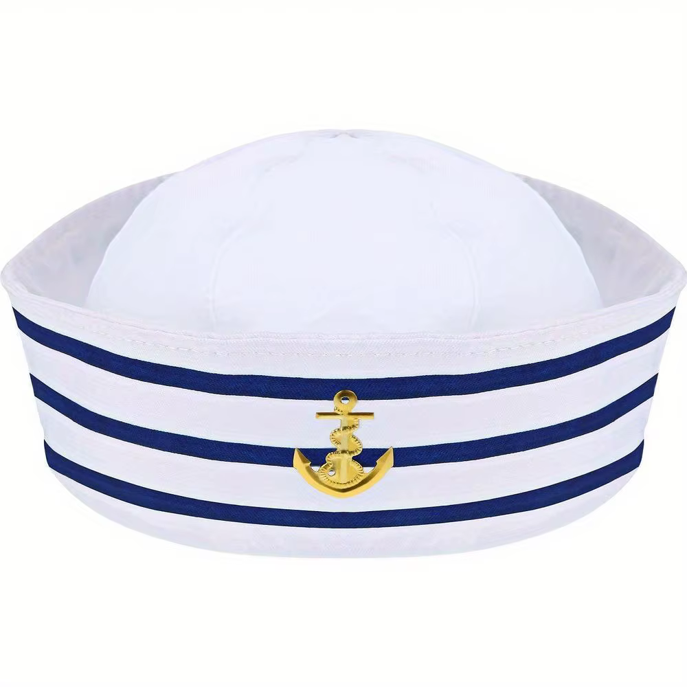 PESENAR chapeau de marin bleu marine casquette de capitaine bleu Yacht casquette de voile blanche po