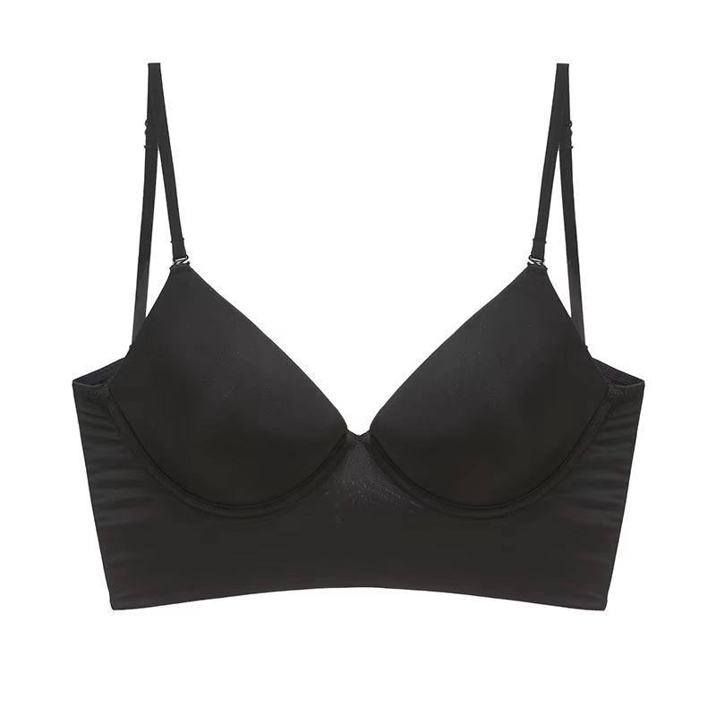 Soutien-gorge dos nu Sexy pour femmes, sous-vêtements, décolleté en V profond, coupe basse, Push-Up,