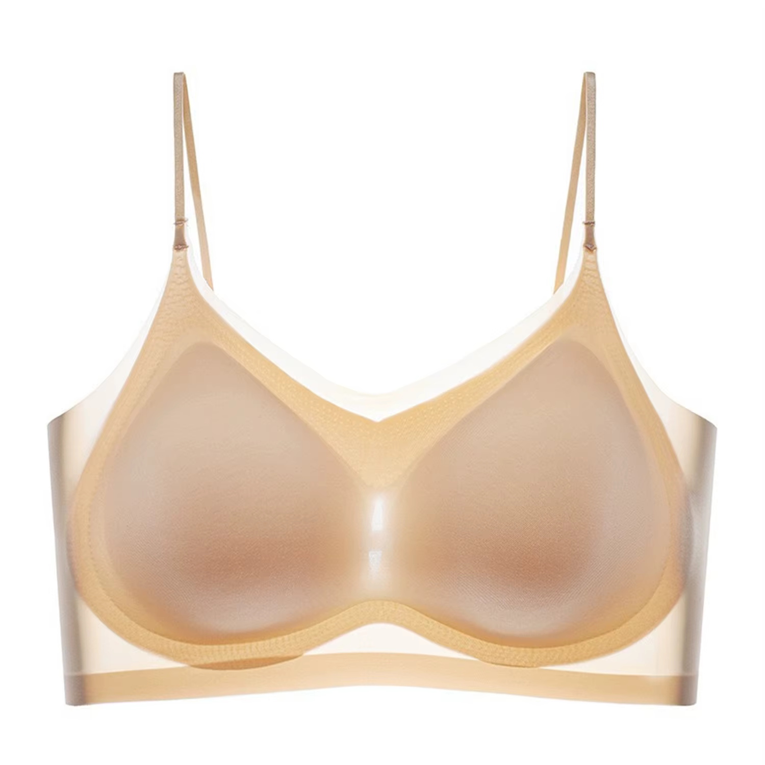 Soutien-gorge Ultra-fin et respirant en soie glacée pour femmes, dos nu sans couture, gilet portefeu