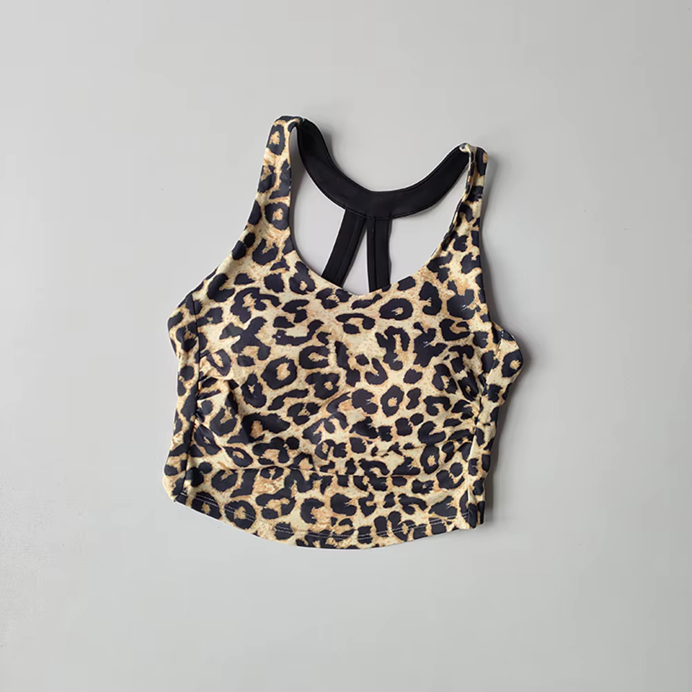 Soutien-gorge de sport imprimé pour femmes, haut d'entraînement à fort Impact pour la course et le Y