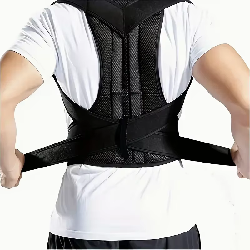Correcteur de posture pour hommes adultes, ceinture invisible pour redresser le dos, corrige la colo