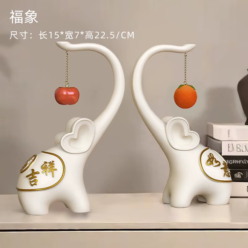 Ornement d'éléphant, entrée, salon, maison, bureau, lumière, décoration de luxe