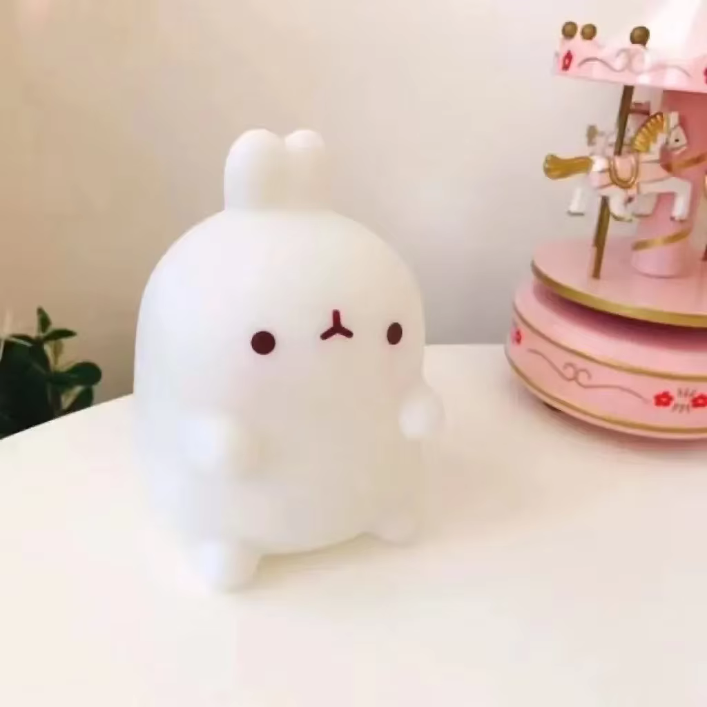 Lapin veilleuse tête de lit chambre LED petite lampe de Table sans brancher sur pied atmosphère créa