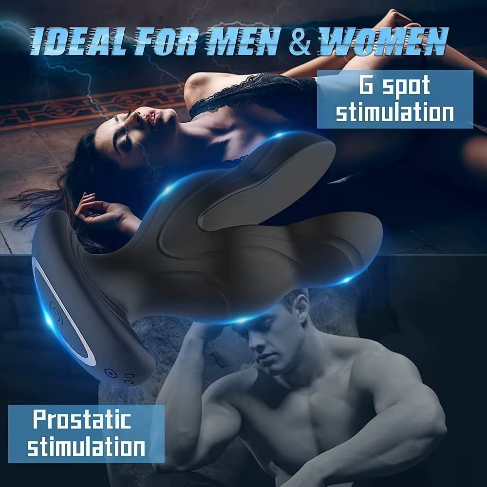 Vibromasseur anal à décharge électrique pour hommes, télécommande sans fil, plug anal vibrant, masse