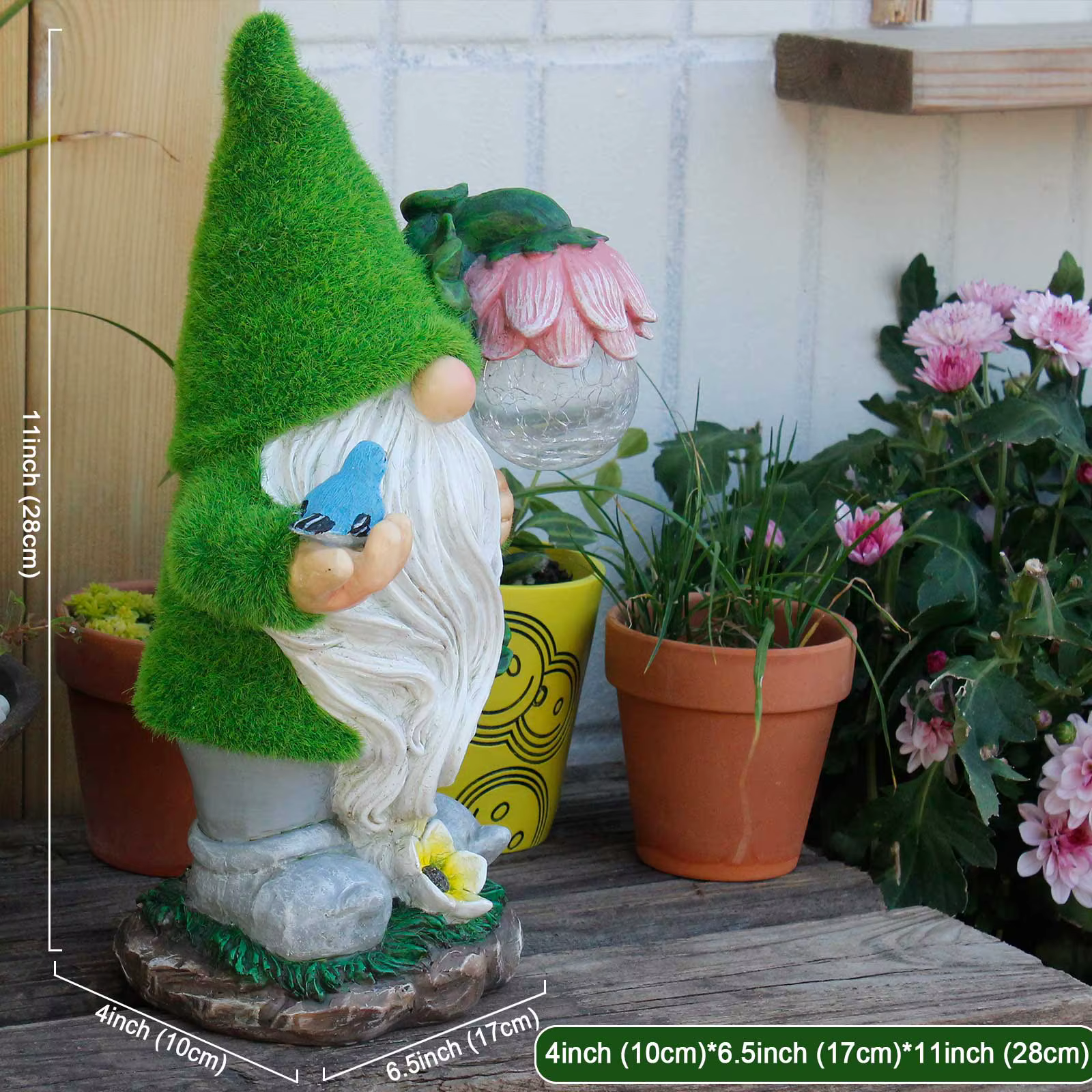 Jardin Gnome lumière solaire extérieure LED étanche décor pour cour Patio parterre de fleurs voie ea