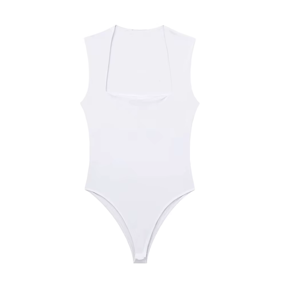 Body slim pour femmes, mode Sexy, col carré, sans manches, bouton-pression, combishort féminin, Muje