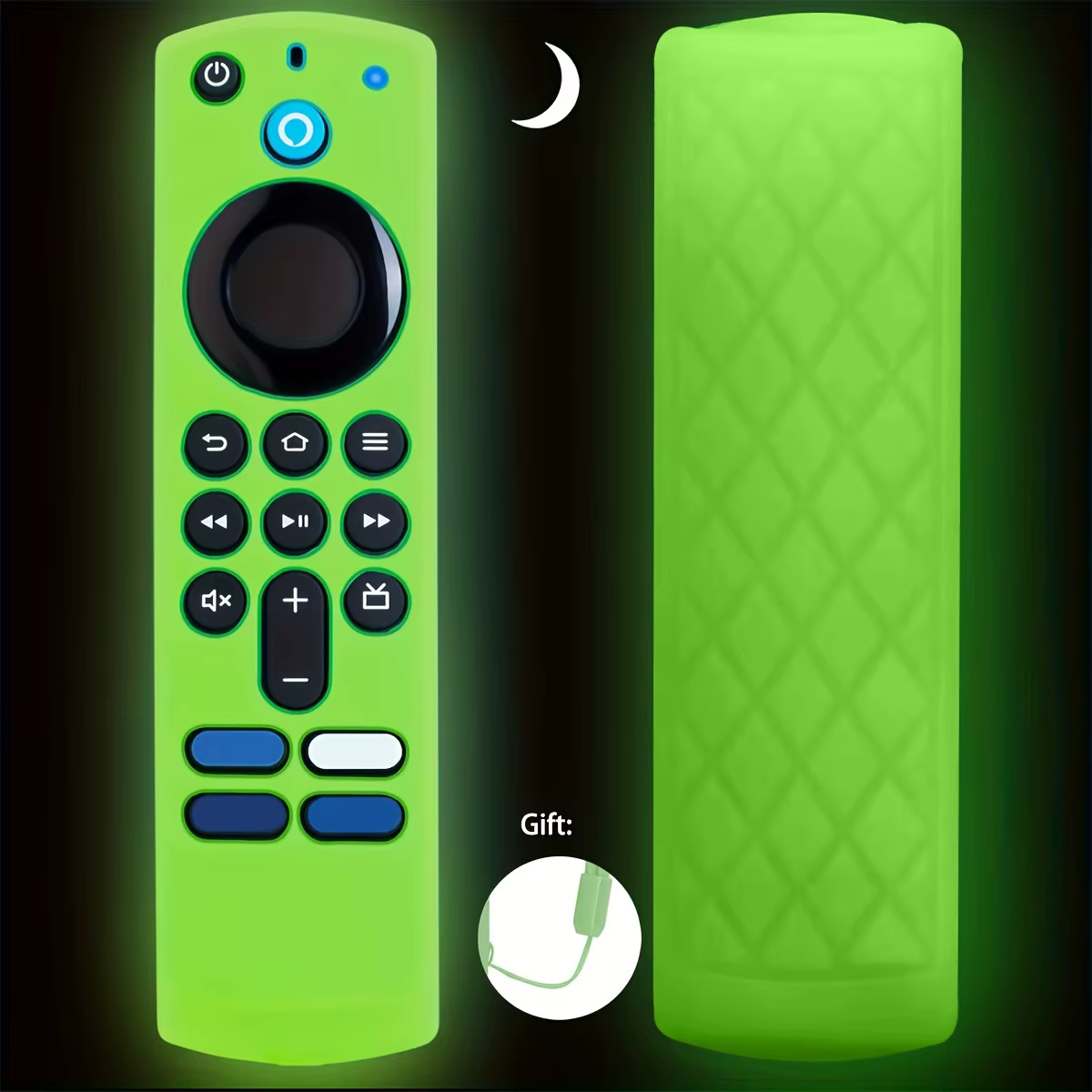 Ensemble de télécommande Firestick 1/2/3 pièces avec lanière qui brille dans la nuit, ensemble de té