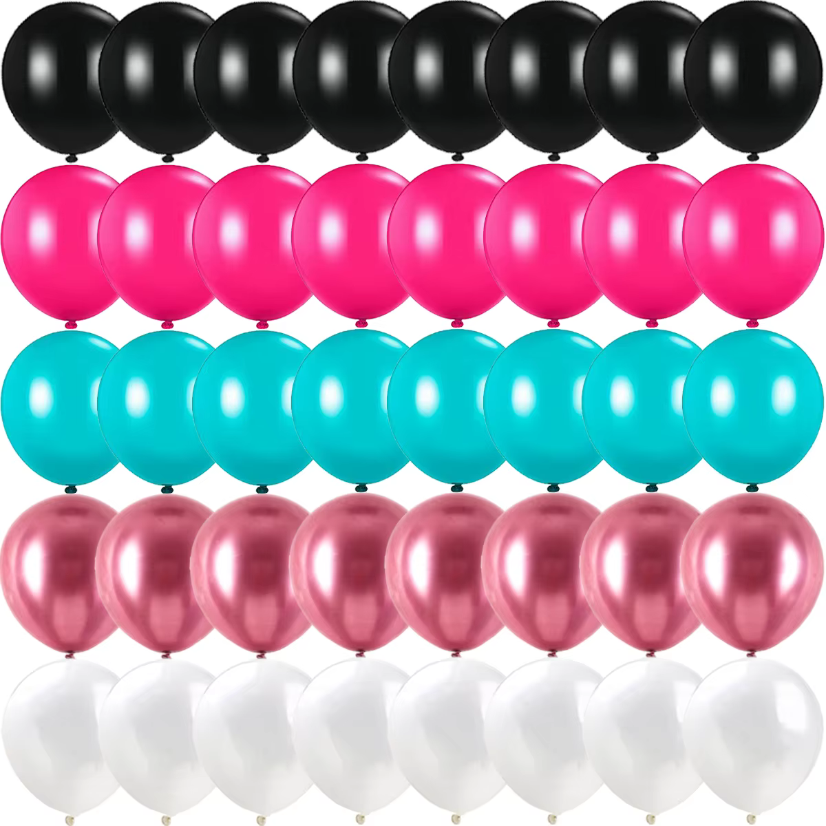 Ballons en latex sur le thème de la musique, décorations de fête, rose, noir, bleu, blanc, mariage,