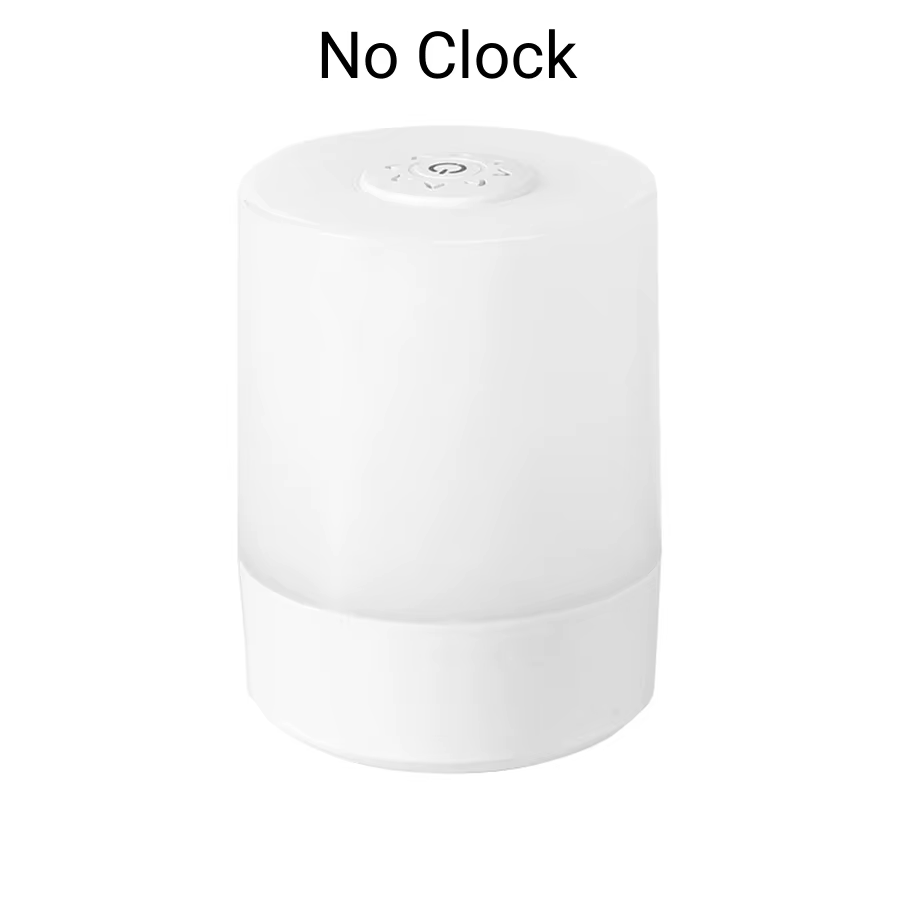 Lampe de nuit LED tactile à intensité variable, avec horloge à distance, affichage de l'heure ou pas
