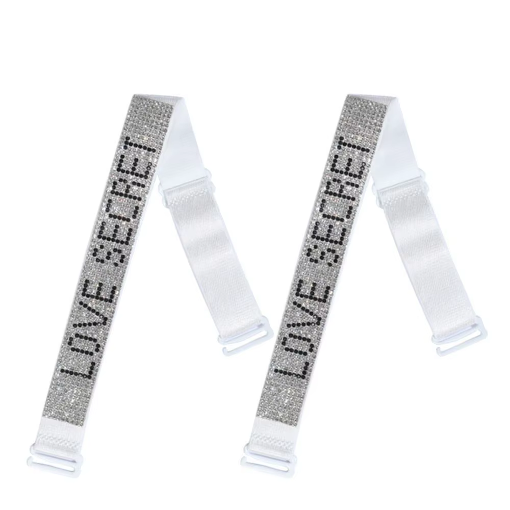 Bretelles de soutien-gorge à strass, accessoires de soutien-gorge double épaule, sangle d'épaule ant