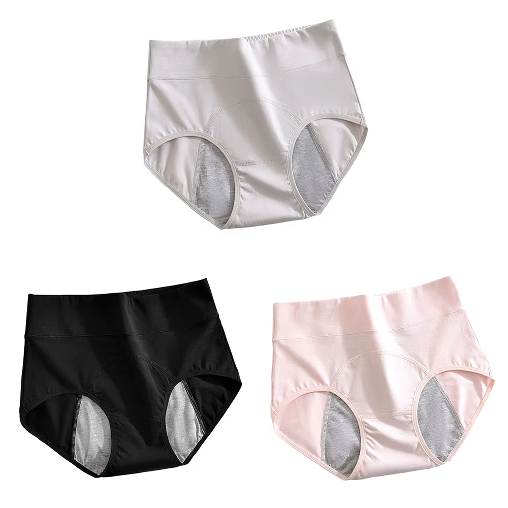 Culotte menstruelle antibactérienne taille haute slip en coton sous-vêtements physiologiques Culotte