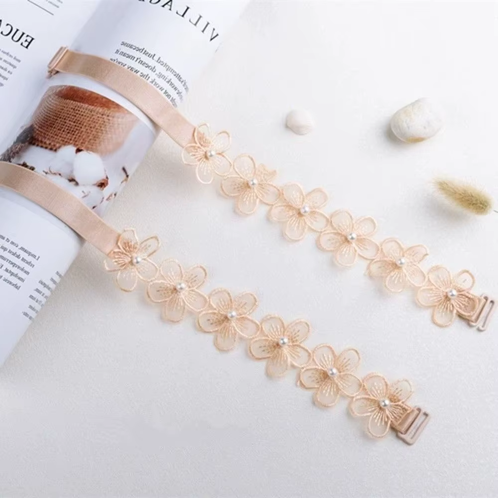 Sangles de soutien-gorge sexy antidérapantes en dentelle, élastiques et réglables, en forme de papil