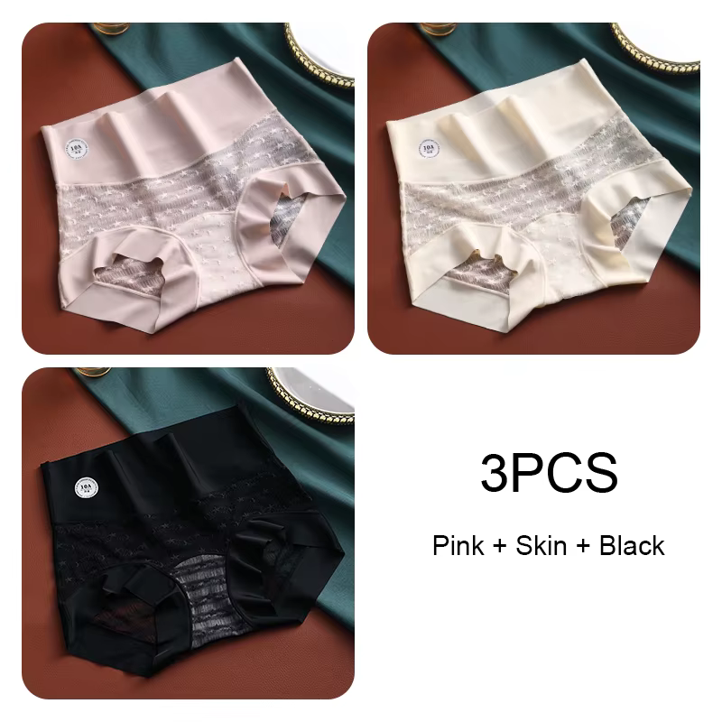 Ensemble de culottes en soie glacée pour femmes, slips transparents, sous-vêtements en linergie, Sex