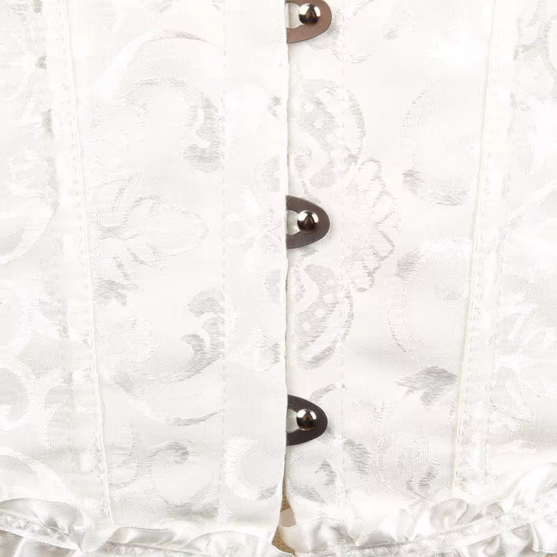 Corset de style cour européen et américain, sangle arrière en dentelle jacquard, taille réglable, mo