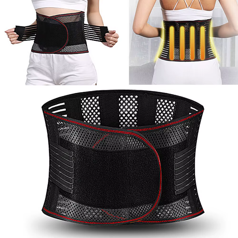 Ceinture de Soutien Lombaire pour Homme et Femme, Corset Respirant de Soutien de la Colonne Vertébra