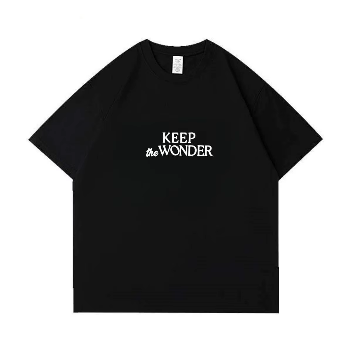 Lingorm Ling Ling Kwong Same KEEP THE Wonder Co-branded Series T-shirt imprimé en pur coton à manche