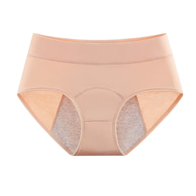 Culotte Menstruelle Taille Haute en Coton, Sous-Vêtement Menstruel